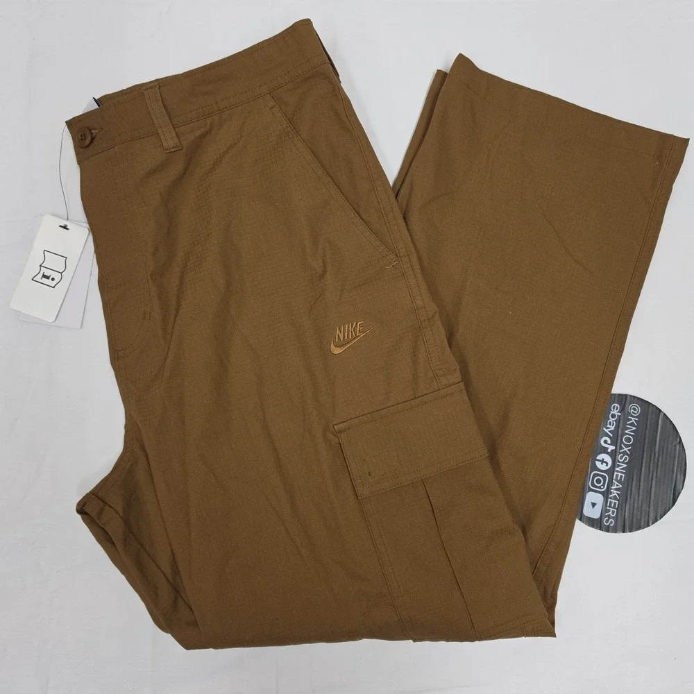 Nike Club Cargo Pants Woven British Tan Brown FZ5765-281 Men's Size 34x30